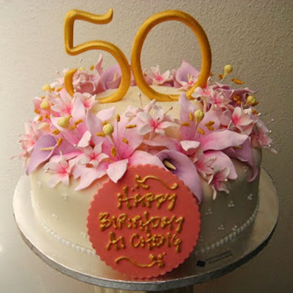 Юбилейный торт для женщины 50