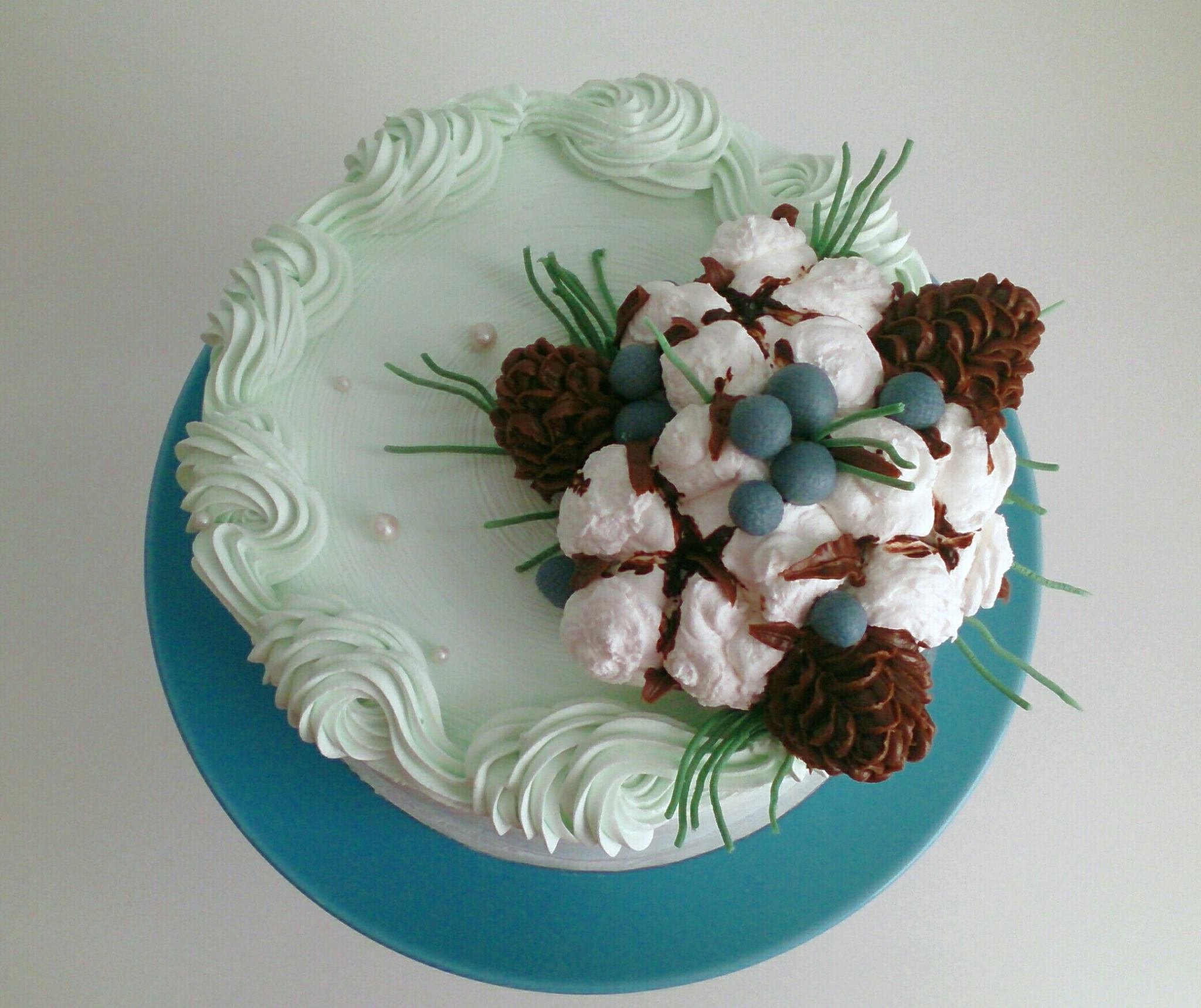 Надежда Карманцева цветы из крема для торта