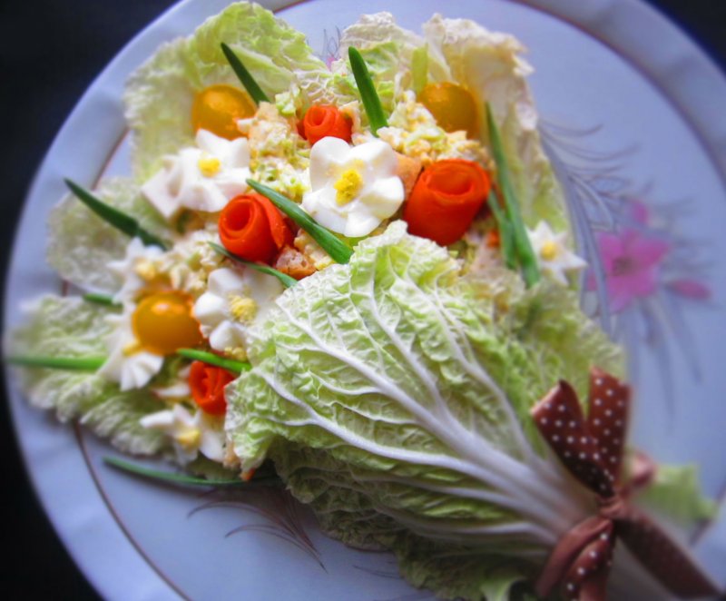 Украшения для салатов простые