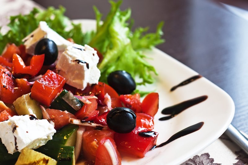 Греческий салат без сыра