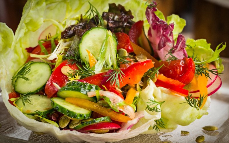 Красивые салаты из овощей