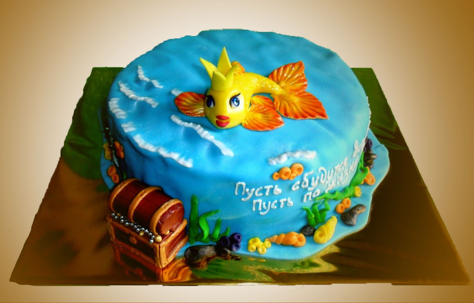 Торт с рыбками фото