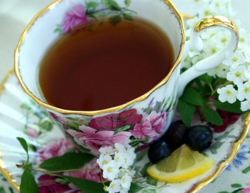 Красивая чашка с чаем