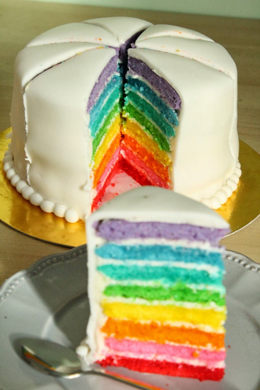 Квадратный Радужный торт