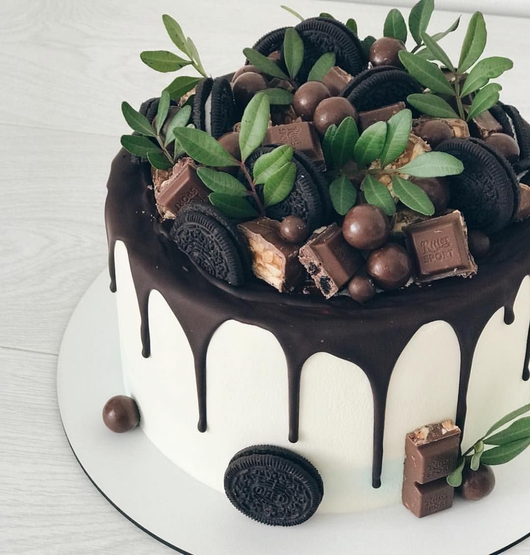 Украшение шоколадного торта 30 лет
