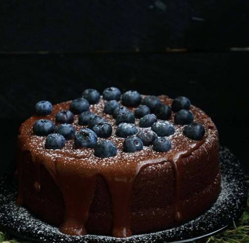 Черничный пирог с шоколадом