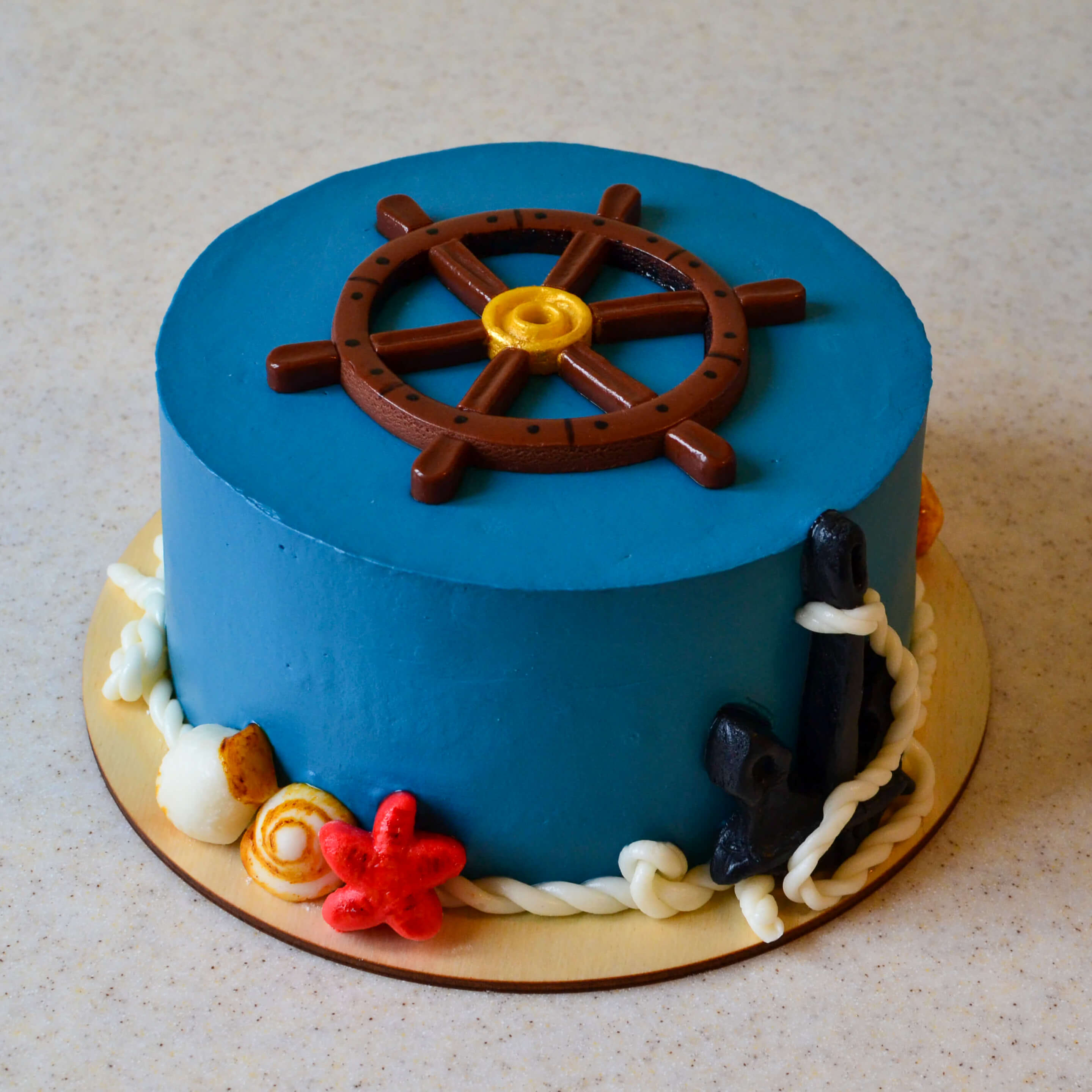 Торт морская тематика
