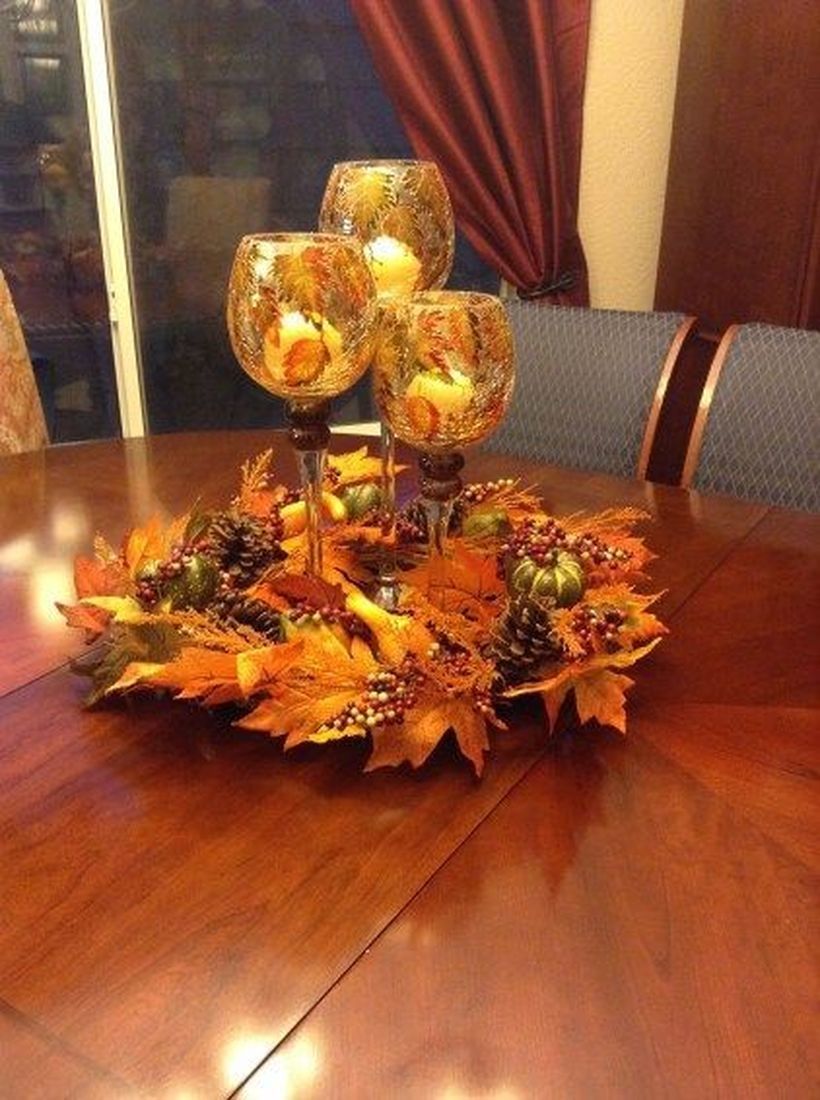Осеннее украшение стола