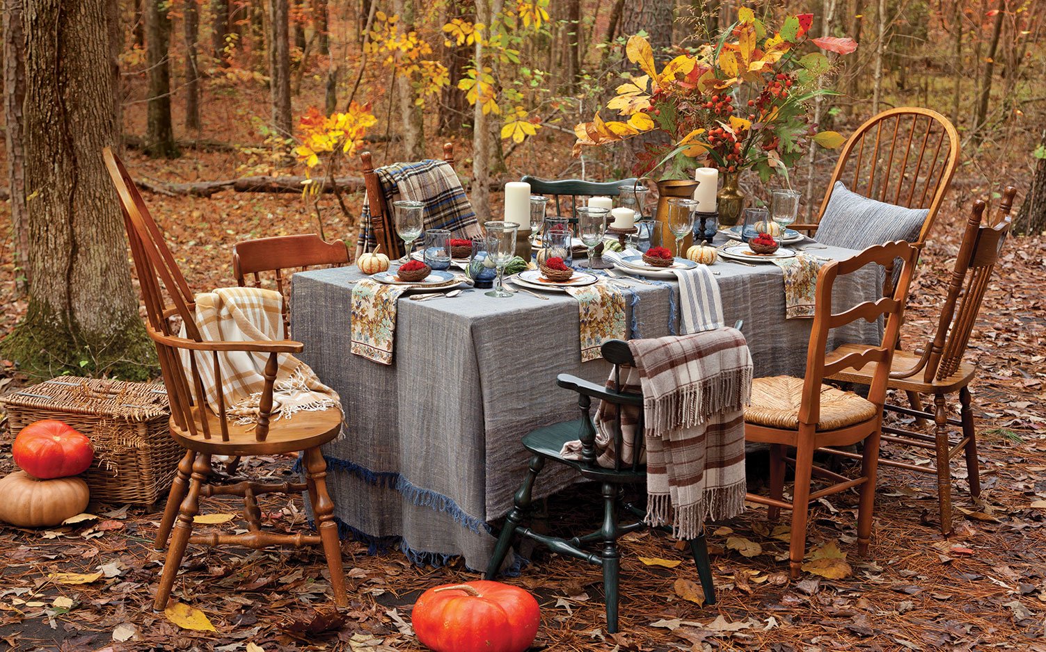 пикник осенью на природе фото