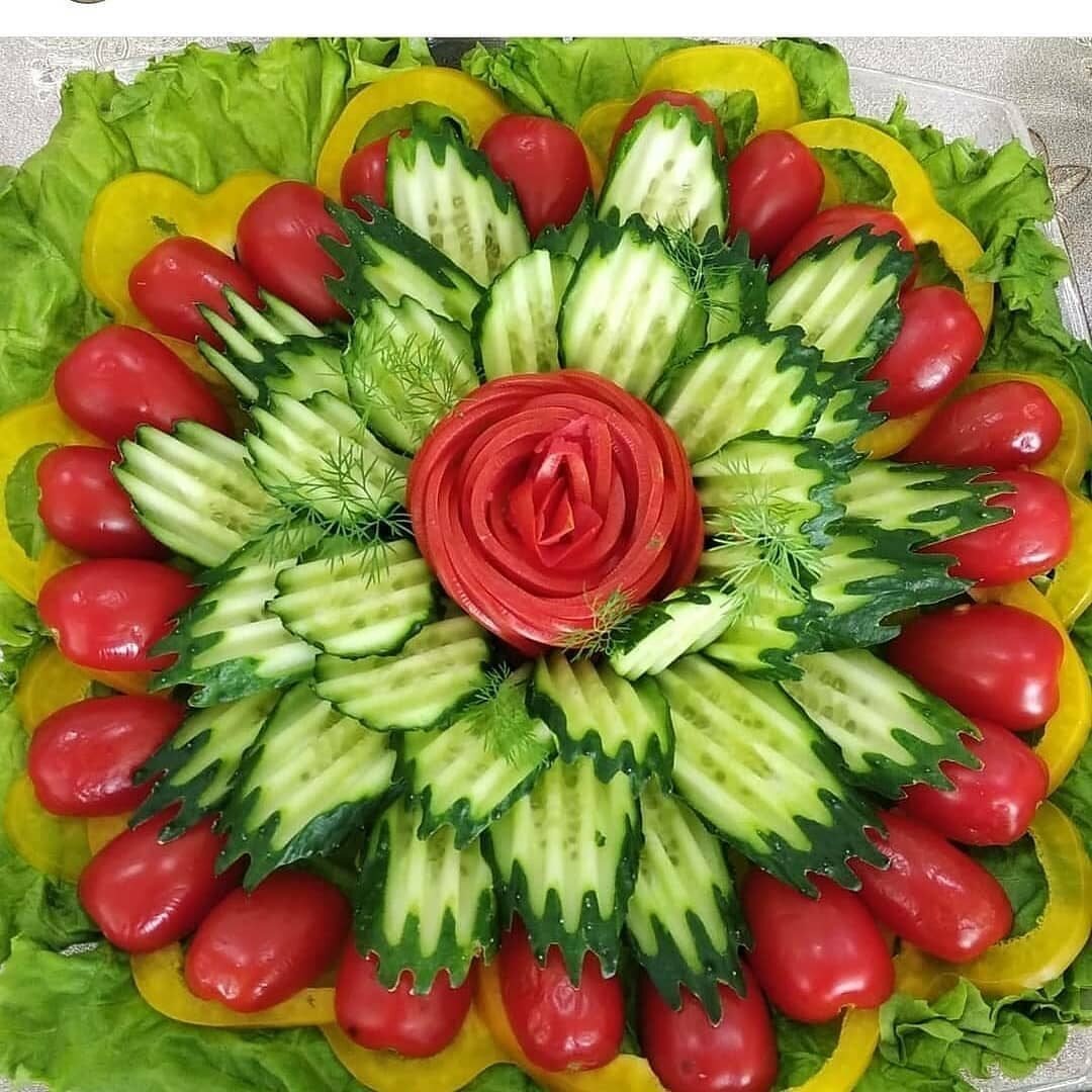 Красиво разложить овощи