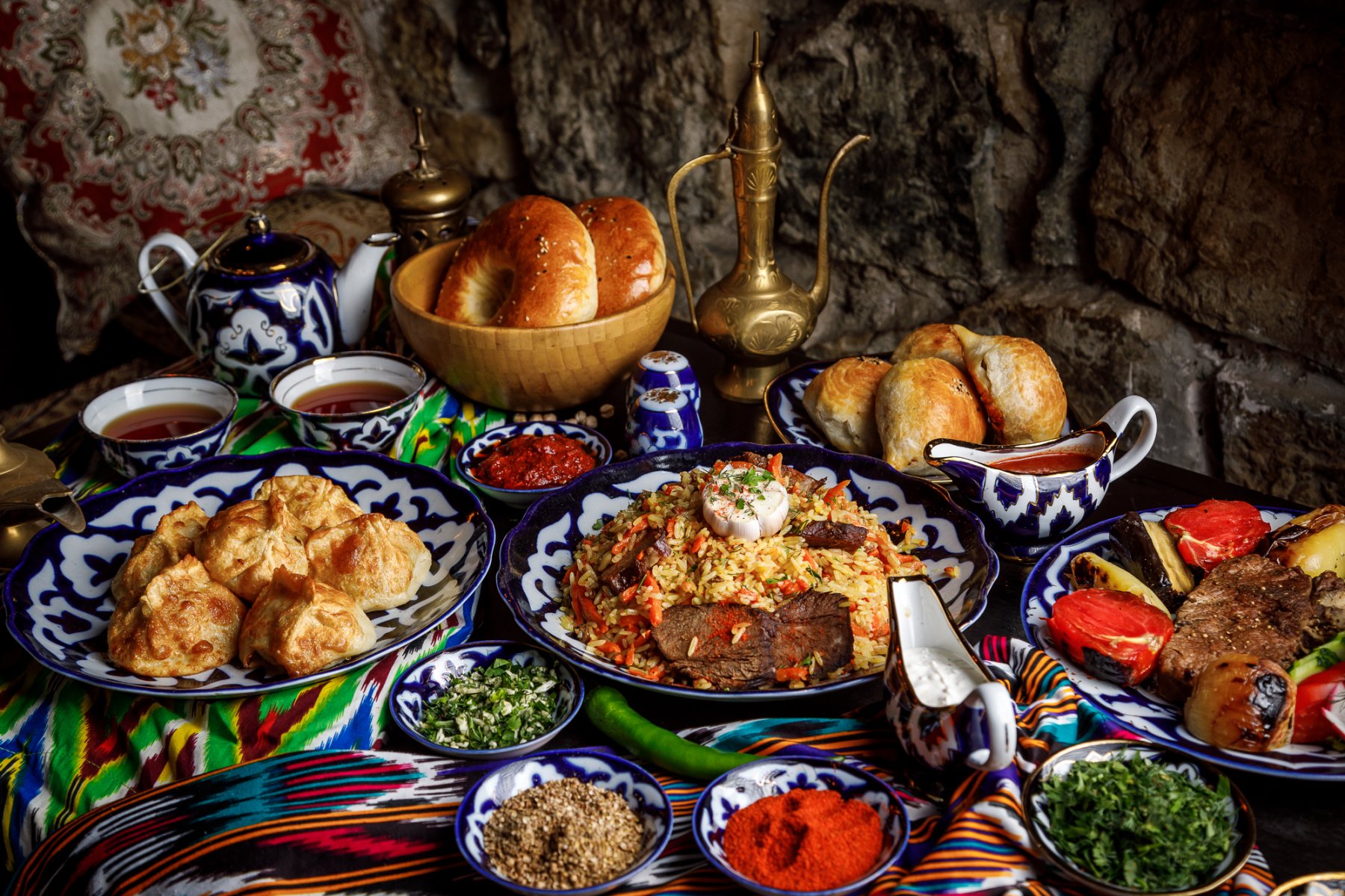 Узбекская кухня дастархан