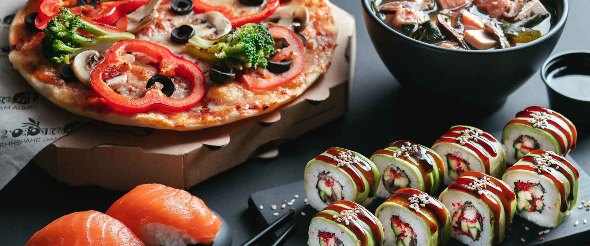 фотография пиццы и суши фото 99
