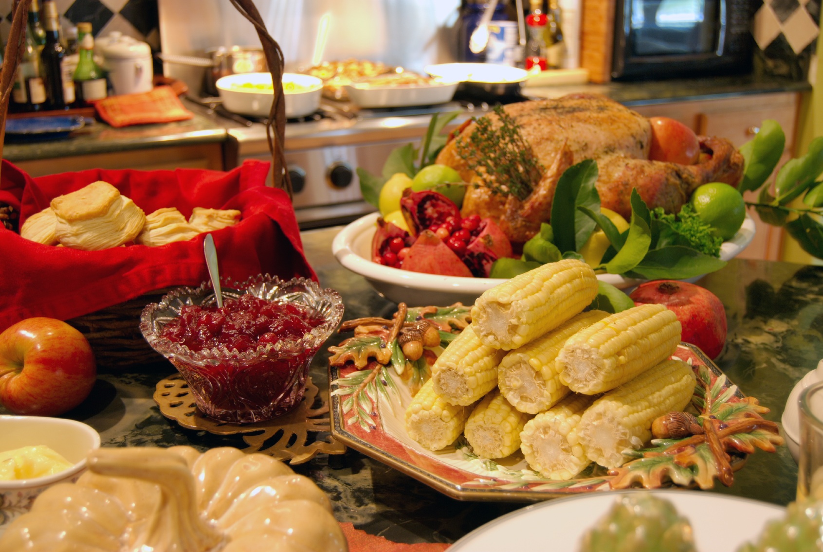 Праздничный стол на день Благодарения в США