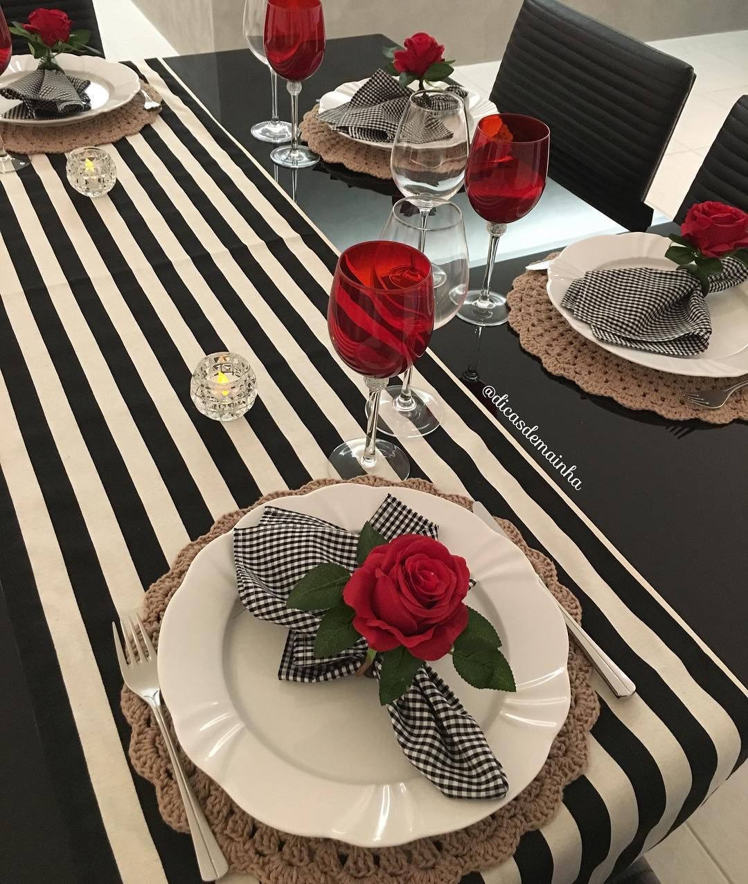 Сервировка стола романтический ужин