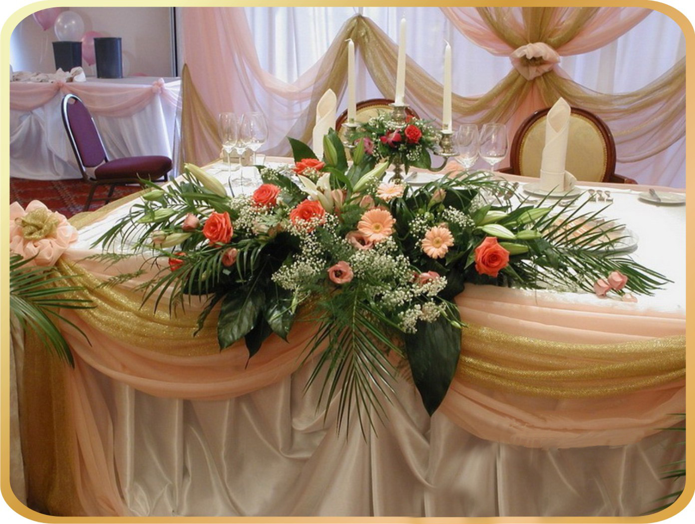 Живые Цветы На Свадебный Стол