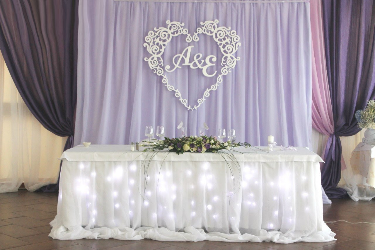 Фото стола жениха и невесты оформление