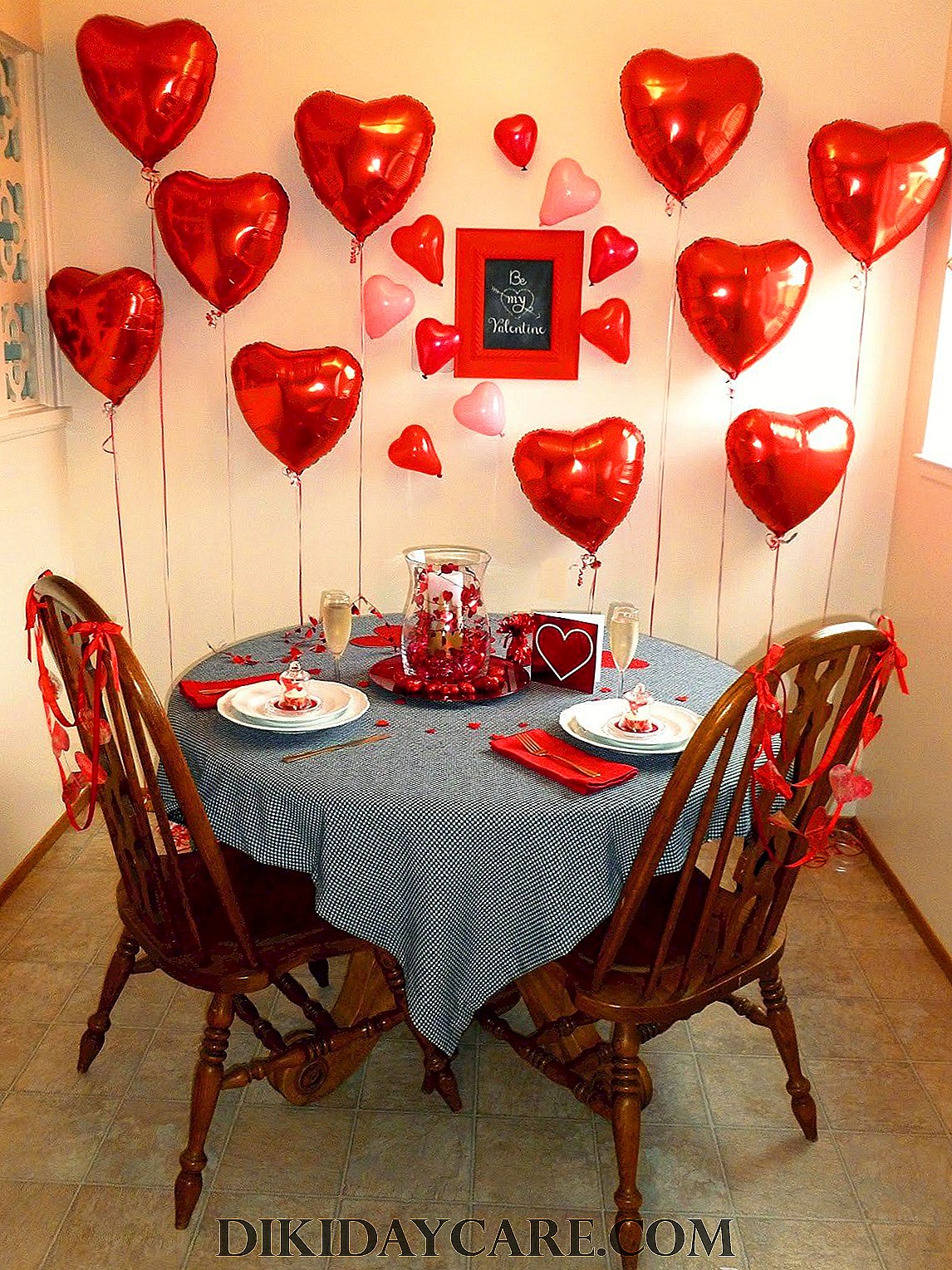 Украшение комнаты для романтического ужина