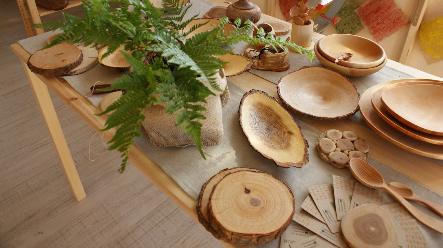 Посуда из дерева для ресторанов