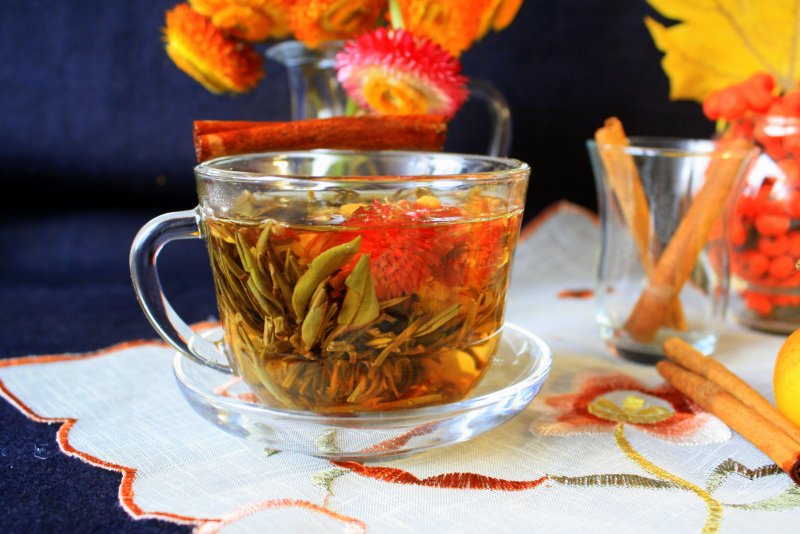 Связанный чай жасминовый цветок