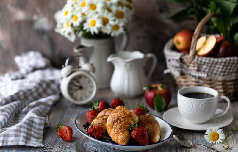 Утро кофе ягоды