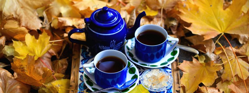 Осень чай и шарфик