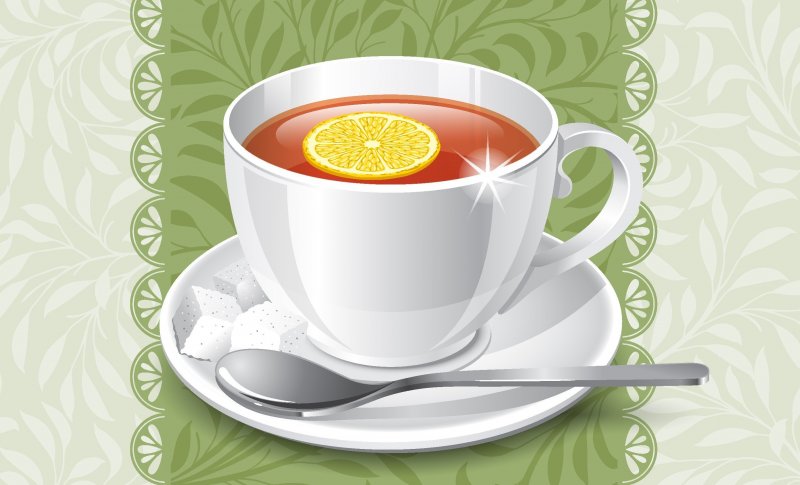 Чашка чая иллюстрация