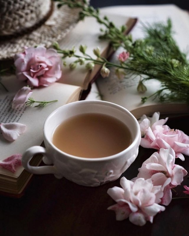 Утро чай цветы