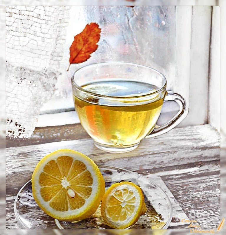 Чай с лимоном и корицей