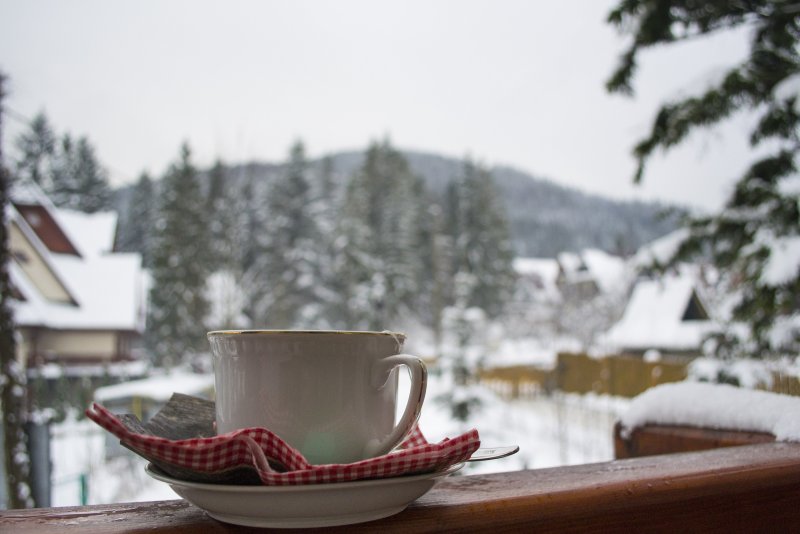 Чаепитие на снегу