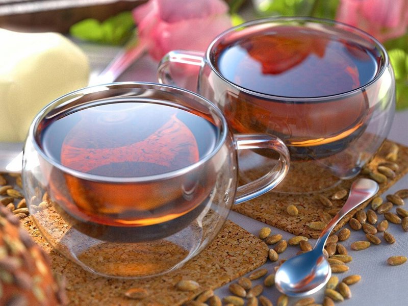 Красивая стеклянная посуда для чая