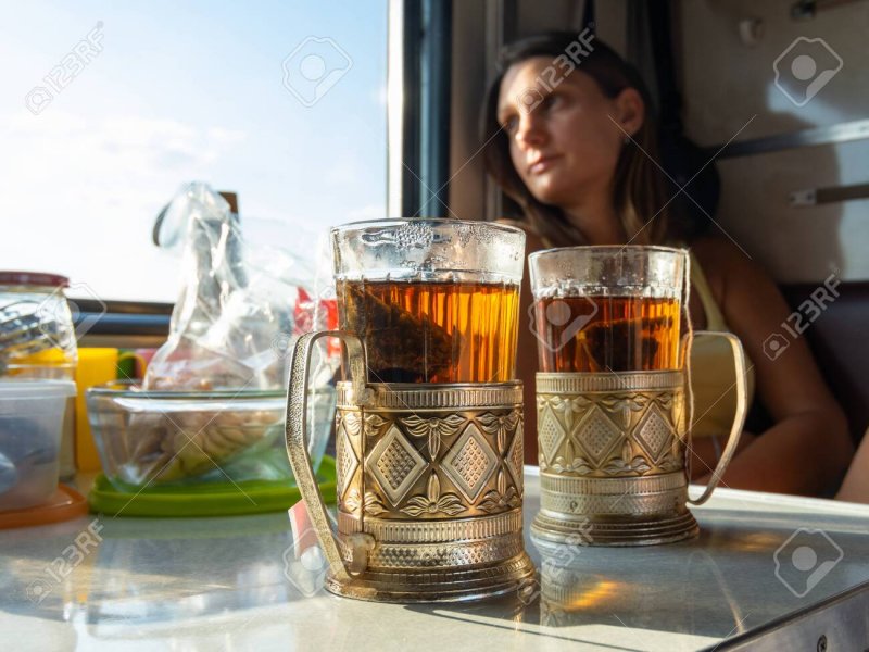 Tea in a Metal Glass Holder