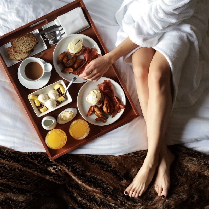 Красивый завтрак в постель