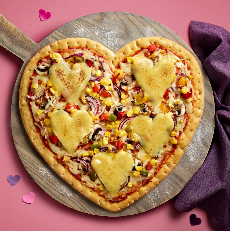Пицца в форме сердца