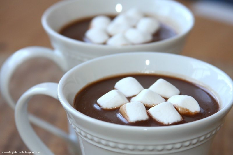 Густой горячий шоколад с маршмеллоу