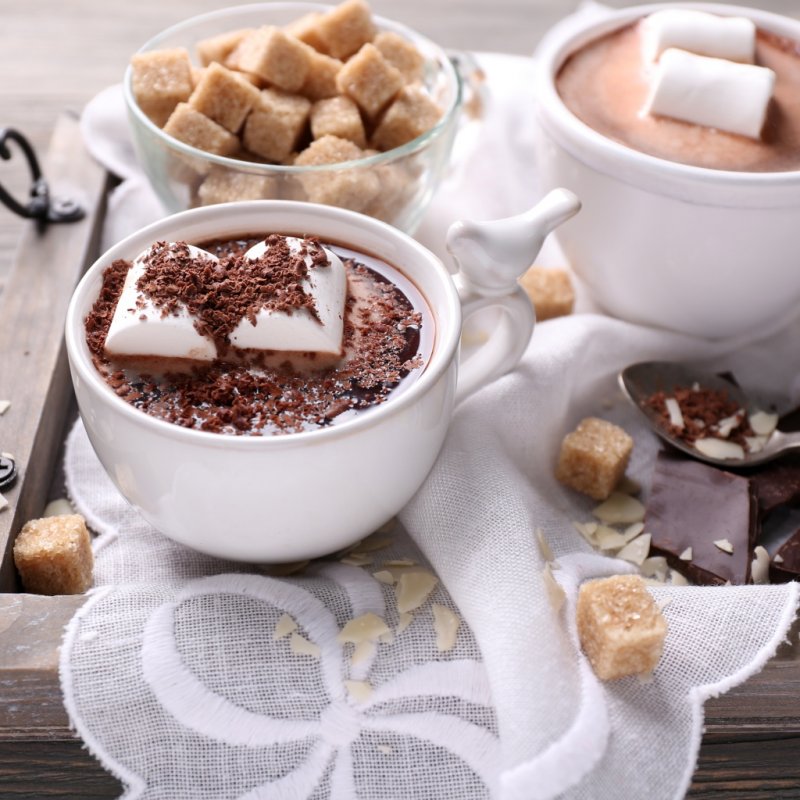Мороженое мишка горячий шоколад с зефиром