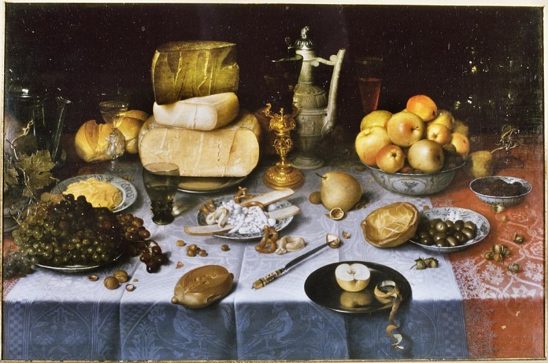 Флорис Ван Дейк натюрморт с сырами 1615