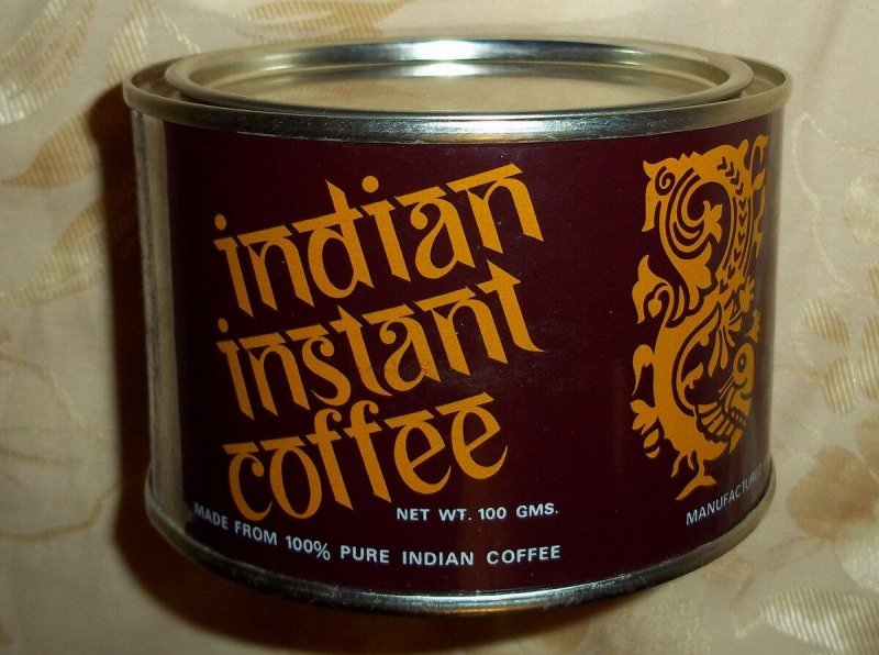 Кофе индийский растворимый в жестяных банках СССР