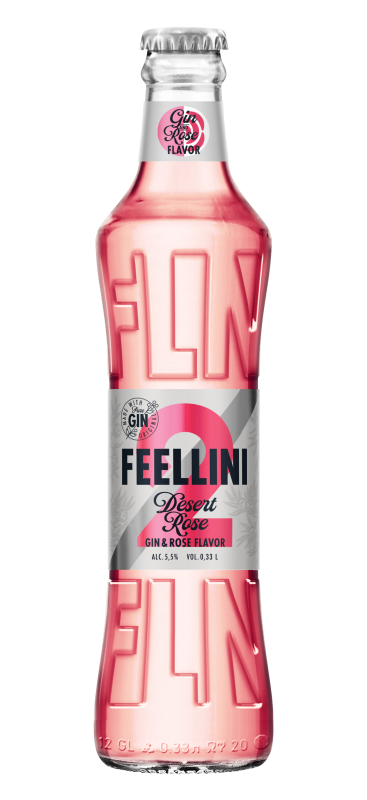 Коктейль FEELLINI Desert Rose Gin & Rose газированный 5,5% 0,33 л