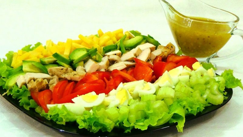 Вкусный овощной салат без майонеза