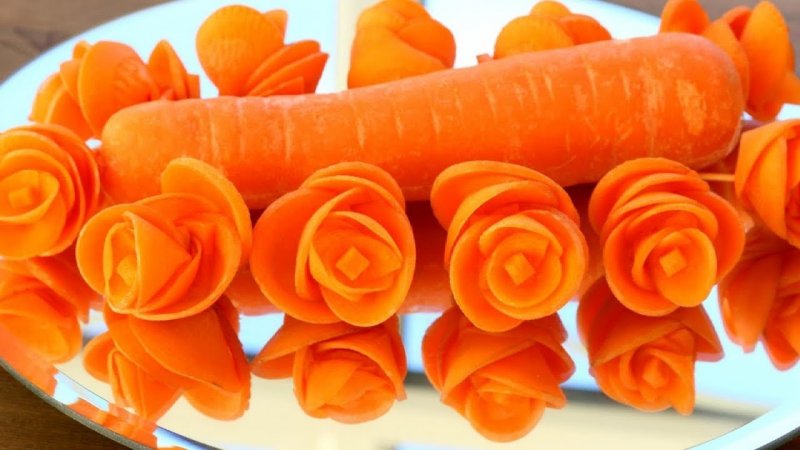 Цветочки из морковки