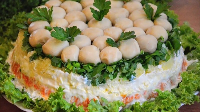 Маринованные грибы салат