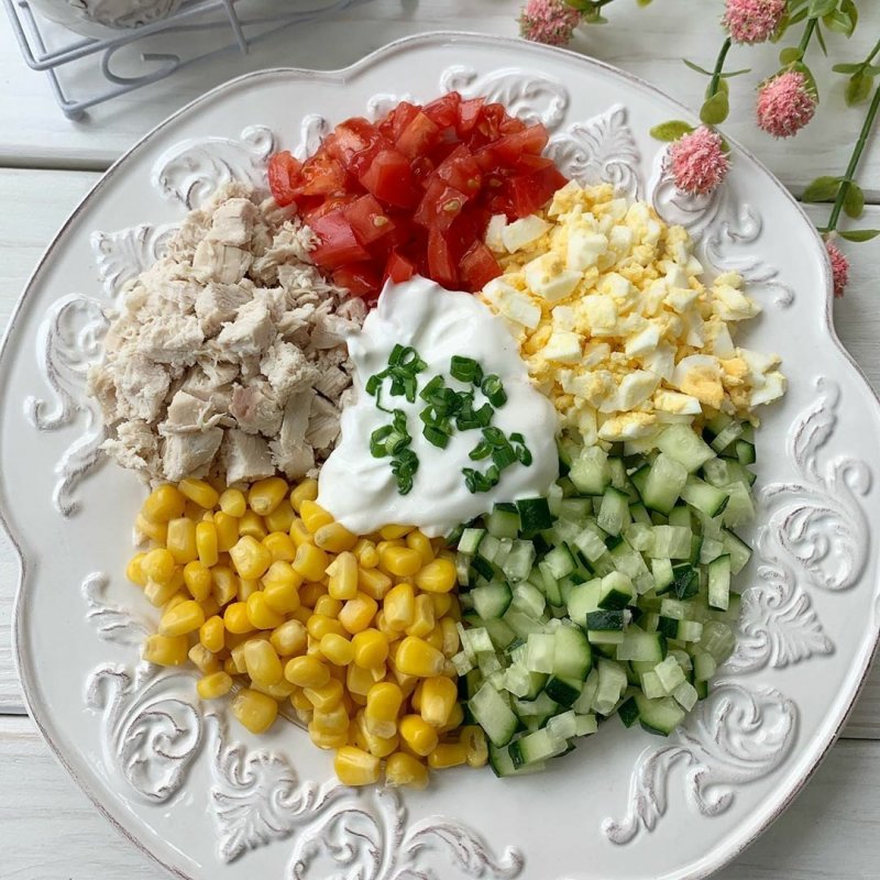 Белковый салат