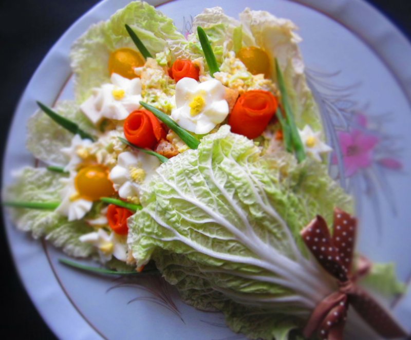 Украшение салатов на детский праздник