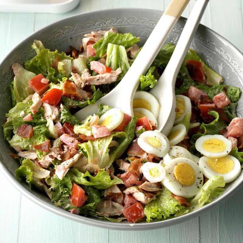 Салат со свининой и овощами