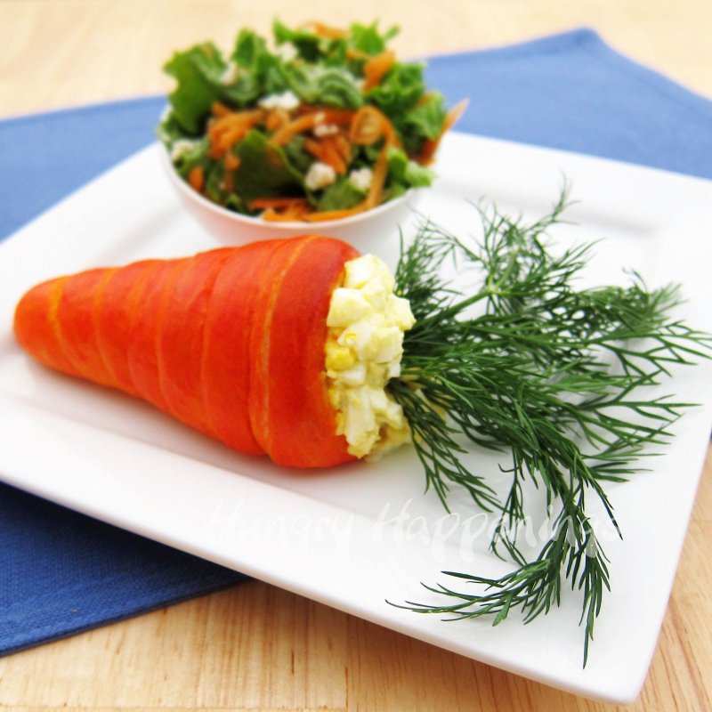 Украшения из морковки для салата