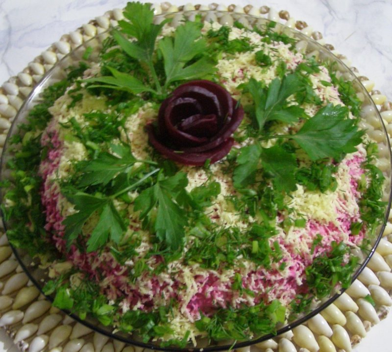 Торт «салат селедка под шубой»