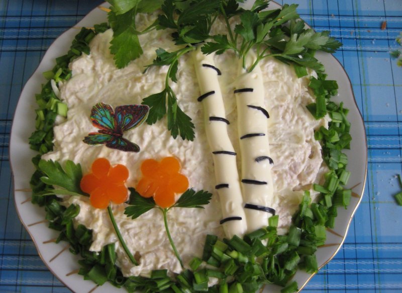 Как украсить салат Калами
