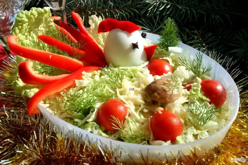 Красивый салат на праздничный стол новогодний