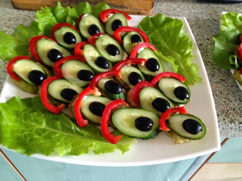 Украшение салатов для детей