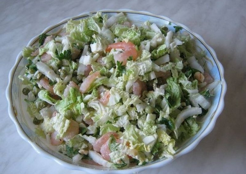 Рыба с капустой салат